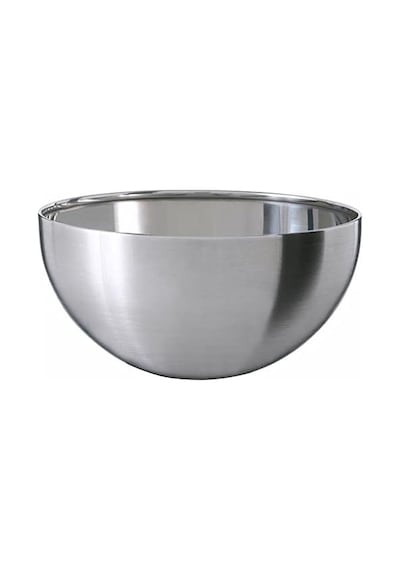 Servis Salata Kasesi Metal 12 Cm Paslanmaz Çelik Kase Sunum Gümüş