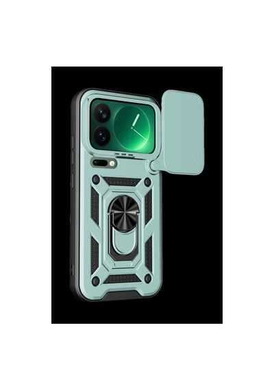 Xiaomi Mi 17 Pro Max Pars Lens Yüzüklü Silikon - Yeşil
