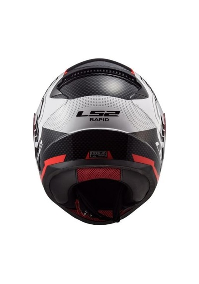 Ls2 Rapıd Ghost Beyaz-Siyah-Kırmızı Kask
