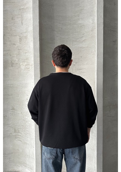 Erkek Seattle Baskılı Oversize Sweatshirt Çok Renkli