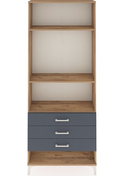 Arges Dolap 3 Raflı 3 Çekmeceli 88x30x221 Çam-antrasit Çam Arges Dolap 3 Raflı 3 Çekmeceli 88x30x221 Çam-antrasit Çam