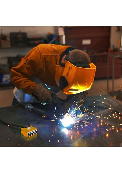 Magnethink Şase-mag Güçlü Manyetik Kaynak Makinesi Şase Topraklama Akım Kablo Tutucu Mıknatısı Şasemag - Turuncu 1 Adet