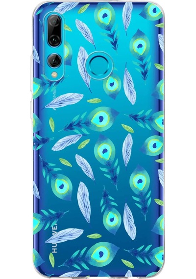 Huawei P Smart Plus 2019 İle Uyumlu 1mm Slim Fit Nazar Boncuğu 3 Baskılı Şeffaf Kılıf Şeffaf