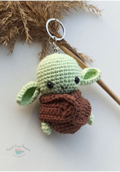 Yoda Anahtarlık - El Yapımı Amigurumi Örgü Anahtarlık, Çanta Süsü Sevimli Ve Özgün Tasarımlar