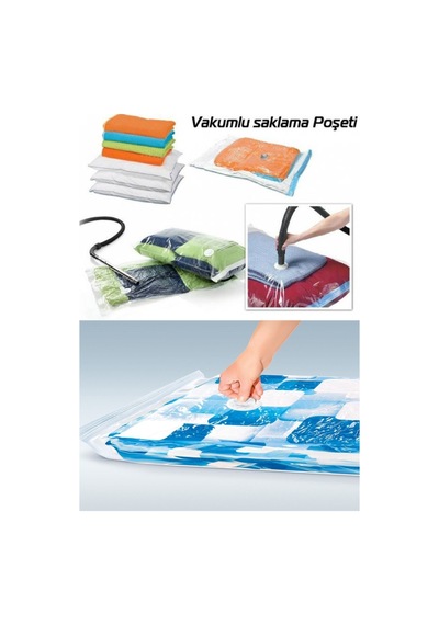 Vakumlu Hurç 73 X 130 Elbise Yorgan Battaniye Hurcu 73x130 Vakumlu Saklama Torbası Jumbo Boy Pvc-pol Diğer