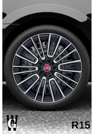Fiat Egea Urban 15 İnç Jant Kapağı 4 Adet Siyah Gri C119