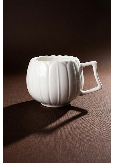Pure Ivory 4'lü Saf Beyaz Porselen 230 Ml Kupa Seti Beyaz Beyaz