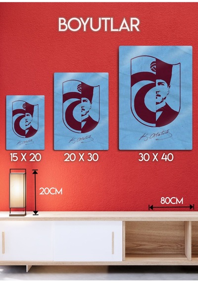 Atatürk Tabzon Ts - Dekoratif Metal Tablo