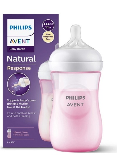 Philips Avent Natural Response Pp Pembe Biberon 1+ Ay 260 Ml Scy903/11
