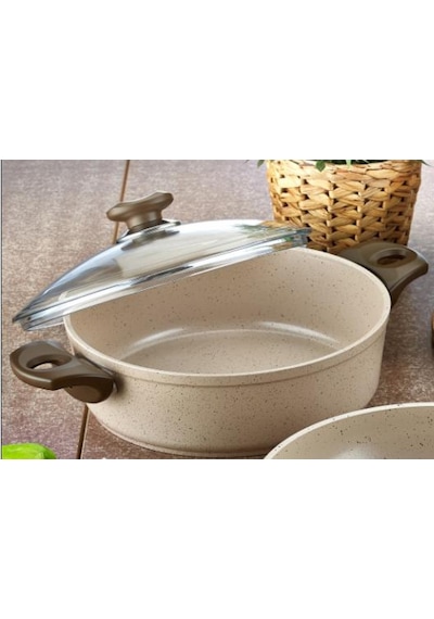 Gülsan Safran Granit Tencere Basık Pilav Tenceresi 22 CM