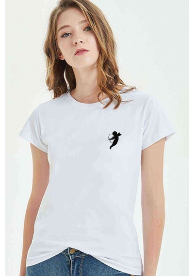 Yay Burcu Baskılı Beyaz Kadın Tshirt (534739005)