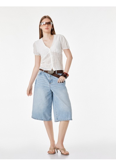 Koton Slim Fit V Yaka Dantel Detaylı Pamuk Viskon Karışımlı Düğmeli Kısa Balon Kol Bluz Beyaz 6sal60186ıw Koton Slim Fit V Yaka Dantel Detaylı Pamuk Viskon Karışımlı Düğmeli Kısa Balon Kol Bluz Beyaz 6sal60186ıw