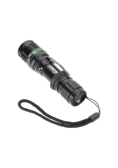 Wealthglow Guangdong Spirit Cree Q5 Led 1000lm 7w Zumlanabilir 18650 Aaa El Feneri Siyah