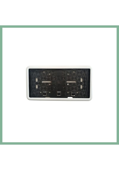 Bşkvirgo Çerçeveli Dikdörtgen Plakalık Plaka Altlığı Beyaz 32x17cm 1 Adet Bsk2026