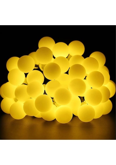 MİGHTY GÜNEŞ ENERJİLİ 7 METRE 50 LED SARI YILBAŞI ÇAM AĞACI BAHÇE