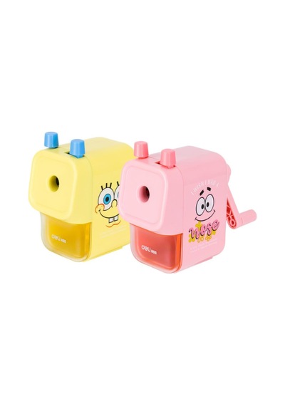 Deli Eh511 Spongebob Lisanslı Masaüstü Kalemtıraş Sarı Jumbo Ve Standart Kalem Uyumlu