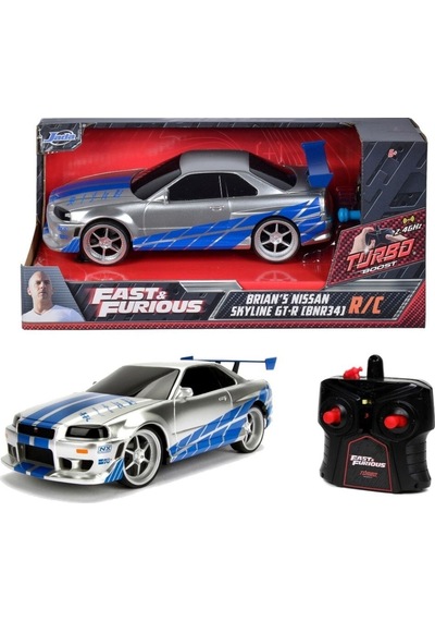 1:24 Uzaktan Kumandalı Fast & Furious Brian's 2002 Nissan Skyline Gt-r Bnr34