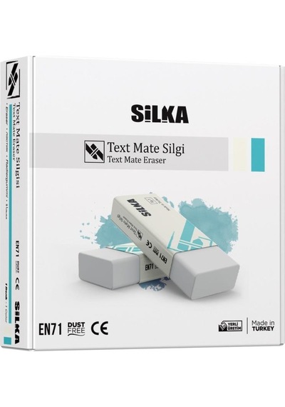 Silka Text Matel Öğrenci Silgisi Beyaz Öğrenci Silgisi 20 Li Paket