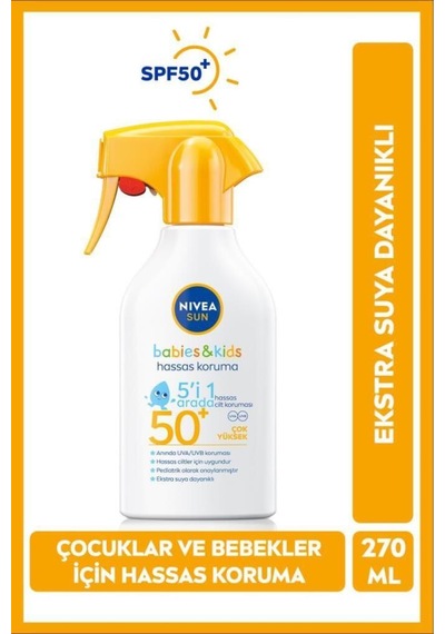 Nivea Sun Bebek ve Çocuk 270 ml 50 Faktör Güneş Spreyi