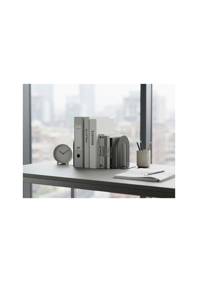 Oval Kitaplık Tutacağı Siyah Metal Mat Siyah