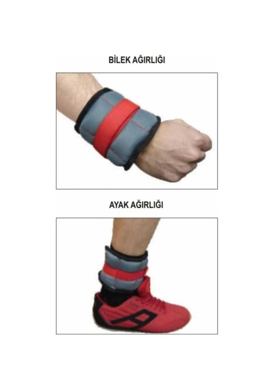 T3562ayak Bilek Ağırlığı 2 Kg X 2 Unisex, Gümüş, Tek Beden Diğer