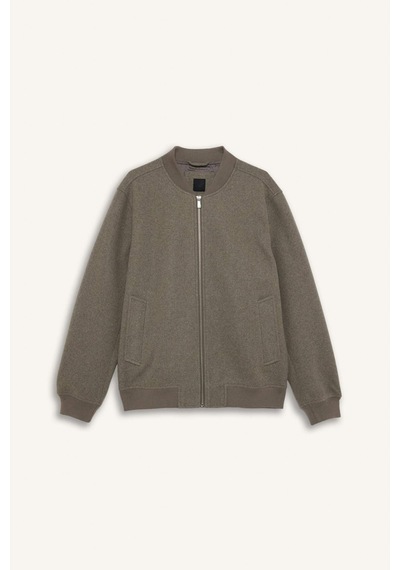Defacto Regular Fit Kolej Yaka Bomber Astarlı Fermuarlı Kaşe Mont F7750ax26spbn84 Kahve-bn84