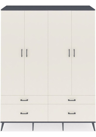 Hyperion Gardrop 10 Raflı 4 Çekmeceli 4 Kapaklı 176x44x221 Antrasit-aytaşı Aytaşı Hyperion Gardrop 10 Raflı 4 Çekmeceli 4 Kapaklı 176x44x221 Antrasit-aytaşı Aytaşı