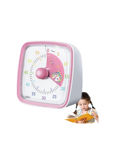 Yunbaoit Sevimli Unicorn Tasarımlı Mekanik Mutfak Zamanlayıcı 60 Dakika Ayarlı Timer Kaymaz Taban, Çocuklar Ve Mut