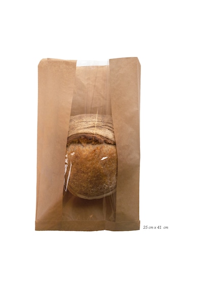 Anadolu Kağıtçılık Pencereli Şamua Kraft Kese Kağıdı 10 Kg 15 Cm X 41 Cm