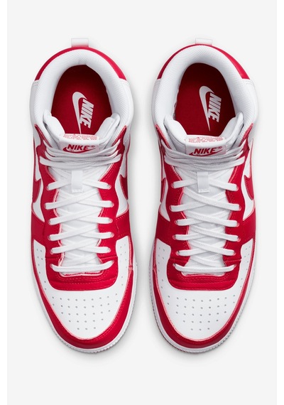 Nike Terminatör High Sneaker White Red Lethar Hakiki Deri Erkek Günlük Spor Ayakkabı Beyaz Kırmızı Beyaz