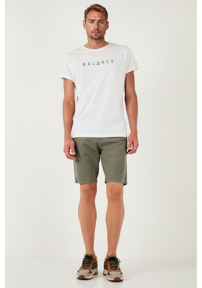 Buratti Pamuklu Slim Tapered Bermuda Erkek Şort 4503S67Smilano Açık Haki