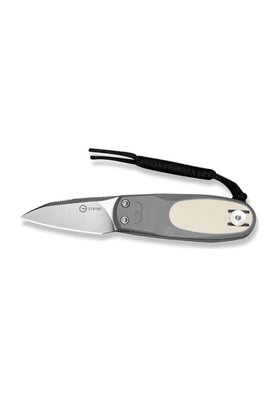 Civivi Purr Gray & Ivory G10 Handle Satin Finished Nitro-v Blade Kamp Çakı Gri