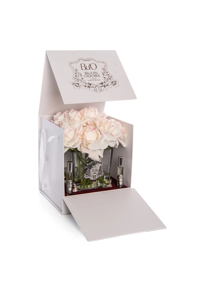Pirinç Ayaklı Cam Silver 13 Gül Luxury Home Perfume Rose
