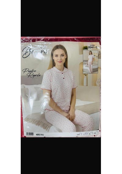 Berin Bayan Pijama Takımı-2041 Beyaz