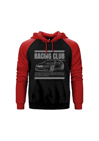 Bmw Racing Club Gri Renk Reglan Kol Sweatshirt / Hoodie