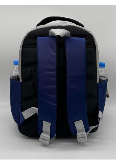 İlk Okul Çantası 3'lü Seti Unisex Çocuk İlkokul Çantası Gry-8010 Gri-lacivert Lacivert