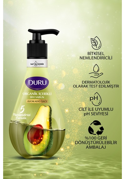 Organik Içerikli Avokado Sıvı Sabun 3x500ml