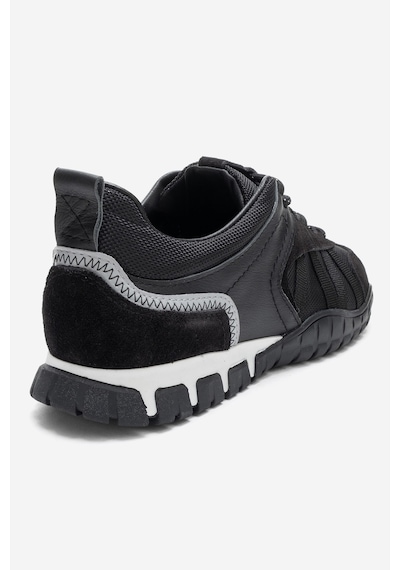 Fıera Siyah Hakiki Deri Fileli Kadın Günlük Sneaker Siyah