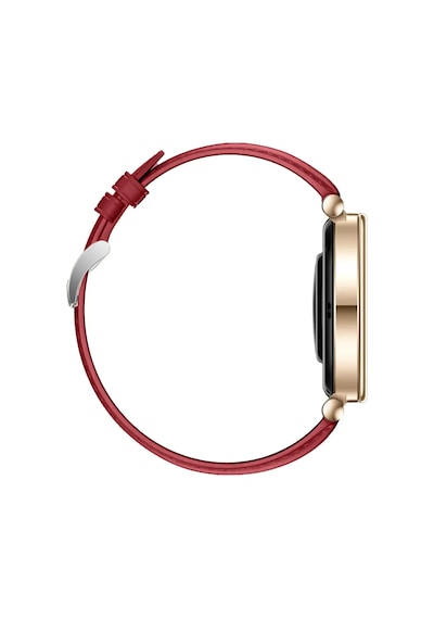 Huawei Watch Gt4 41mm İle Uyumlu Gümüş Metal Tokalı Deri Zarif Şık Kordon