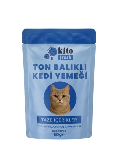 Fresh Ton Balıklı Kedi Yemeği%100 Taze İçerikli Mama 80 G
