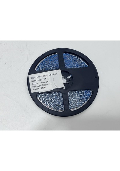 Rps-2835-120-6mm Yapışkanlı Şerit Led 10 Metre Turuncu 120 Led/m - 12v