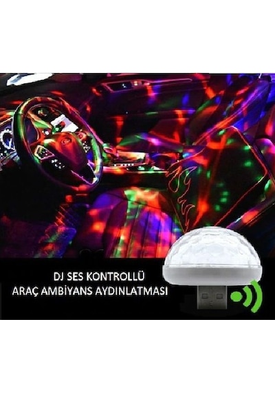 4W Magic Ball Araç İçi USB Disko Topu