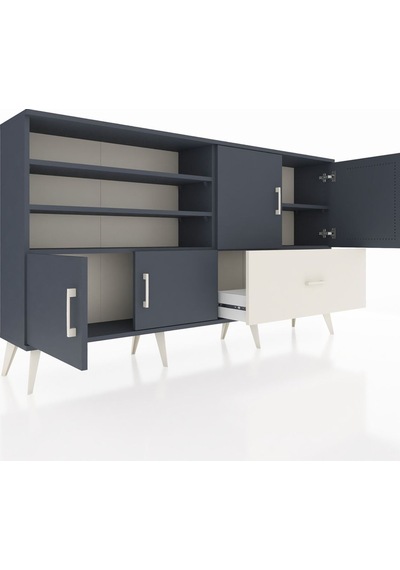 Arges Konsol 5 Raflı Tek Çekmeceli 4 Kapaklı 176x30x99 Antrasit-a Antrasit-antrasit/aytaşı Arges Konsol 5 Raflı Tek Çekmeceli 4 Kapaklı 176x30x99 Antrasit-a Antrasit-antrasit/aytaşı