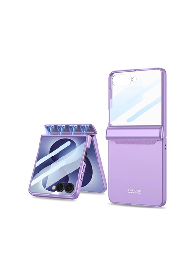 Samsung Galaxy Uyumlu Z Flip 8 Kılıf Zore M-magnet Kılıf Mor