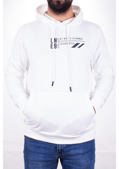 Twister Jeans Twister 1910 Ekru  Kapüşonlu Erkek Sweatshirt Ekru