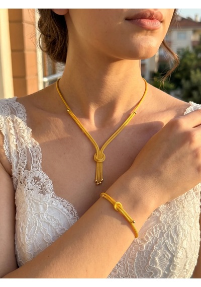 8 Ayar Aşk Düğüm Kalze Set