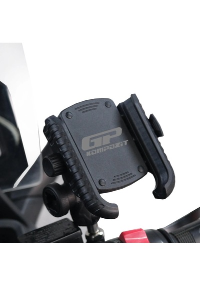 Gp Kompozit Honda Forza 250 2018-2025 Uyumlu Titreşim Modüllü Telefon Tutucu Siyah Siyah