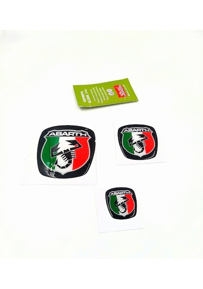 Punto Evo Uyumlu Üçlü Abarth Logo Seti Ön Arka Direksiyon