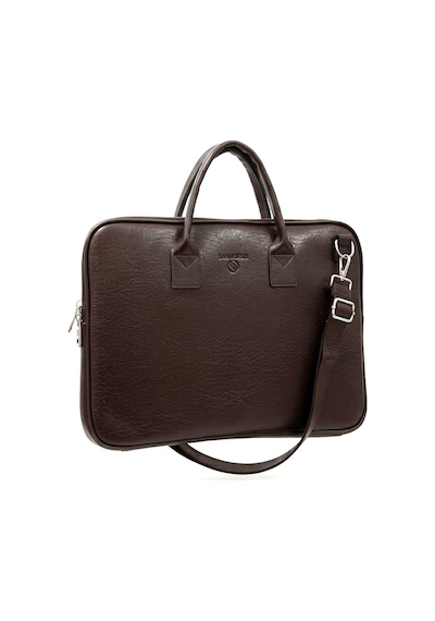 Ss 1446 Unisex 15.6 İnç Uyumlu Suni Deri Darbe Korumalı Laptop Ve Evrak Çantası Kahverengi