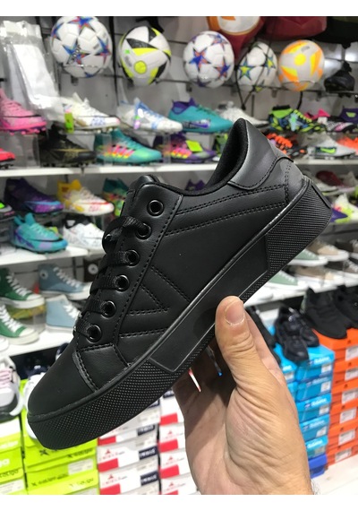 Beyaz Anatomik Taban Yürüyüş Günlük Sneaker Siyah